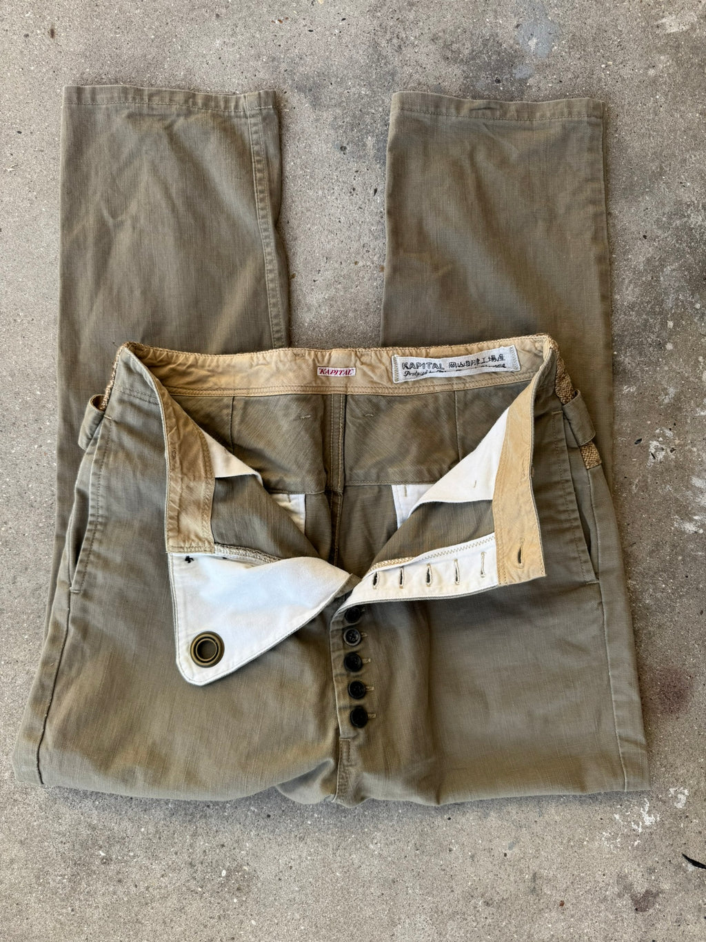Kapital Baggy Cotton Military Pierrot Pants