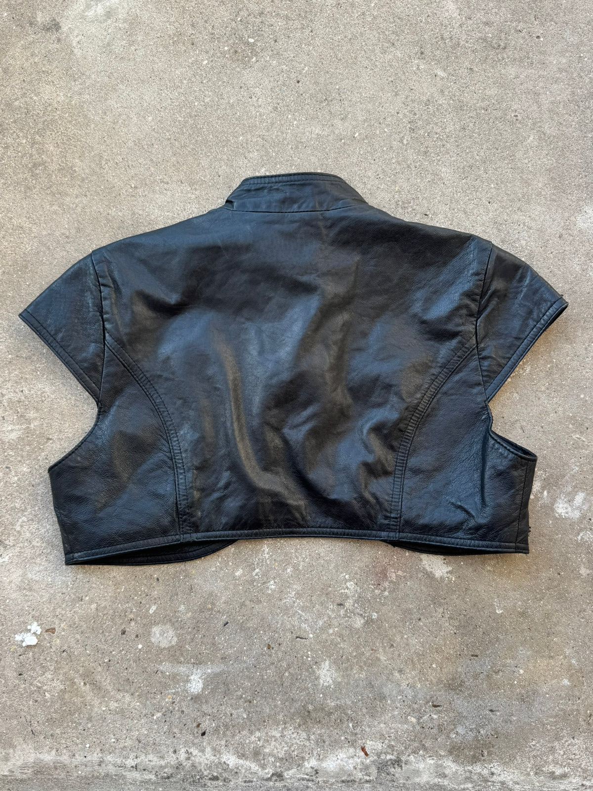 Vintage Mini Cropped Leather Bolero