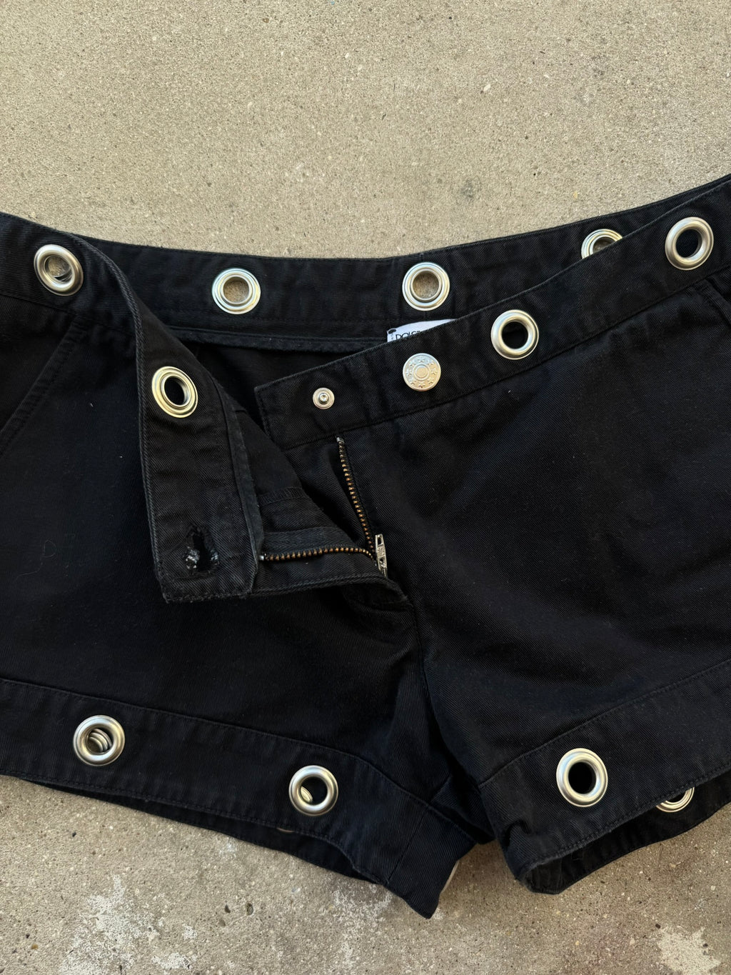 Dolce & Gabbana Cotton Mini Short with Metal Eyelets Details