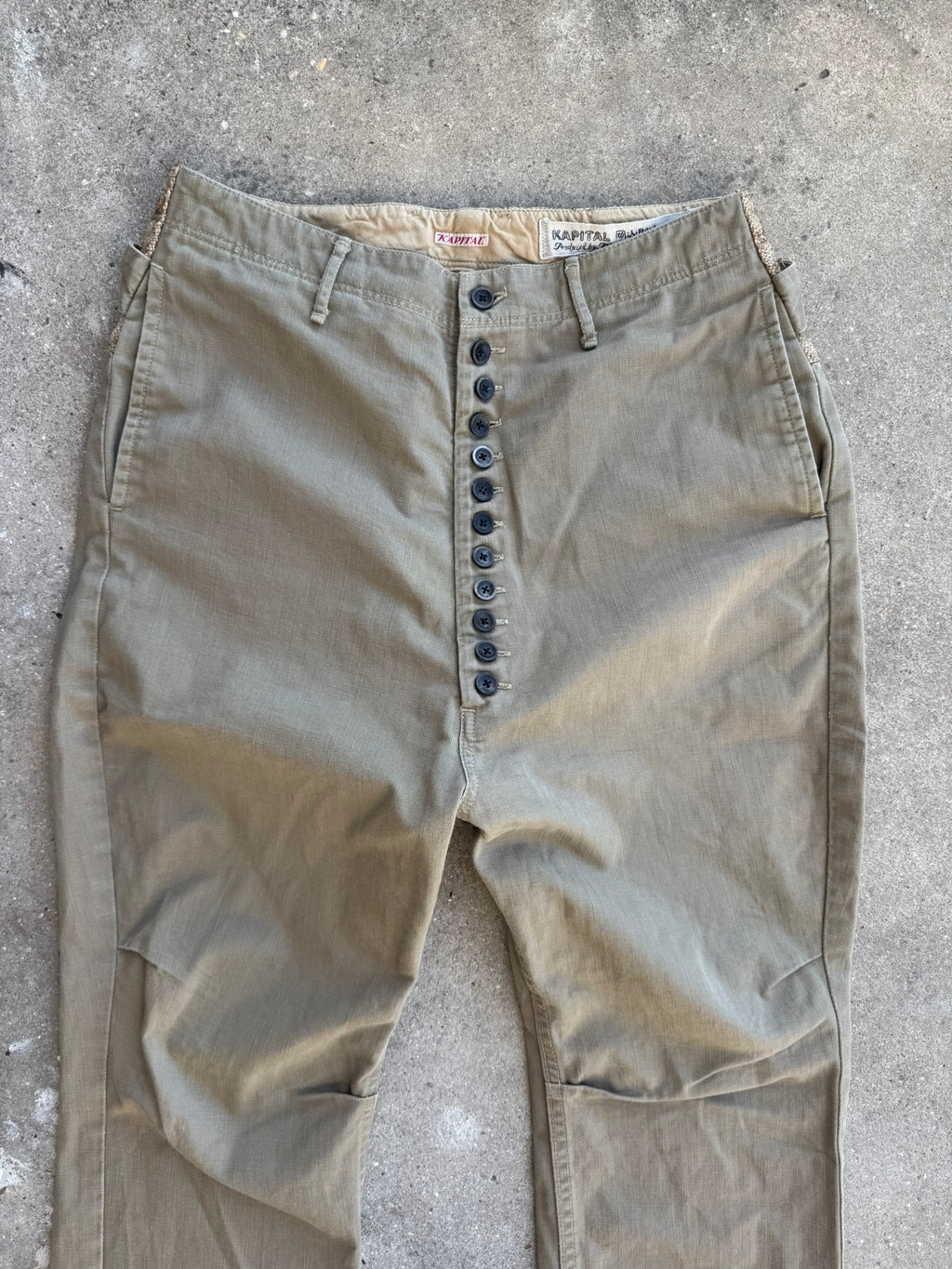 Kapital Baggy Cotton Military Pierrot Pants