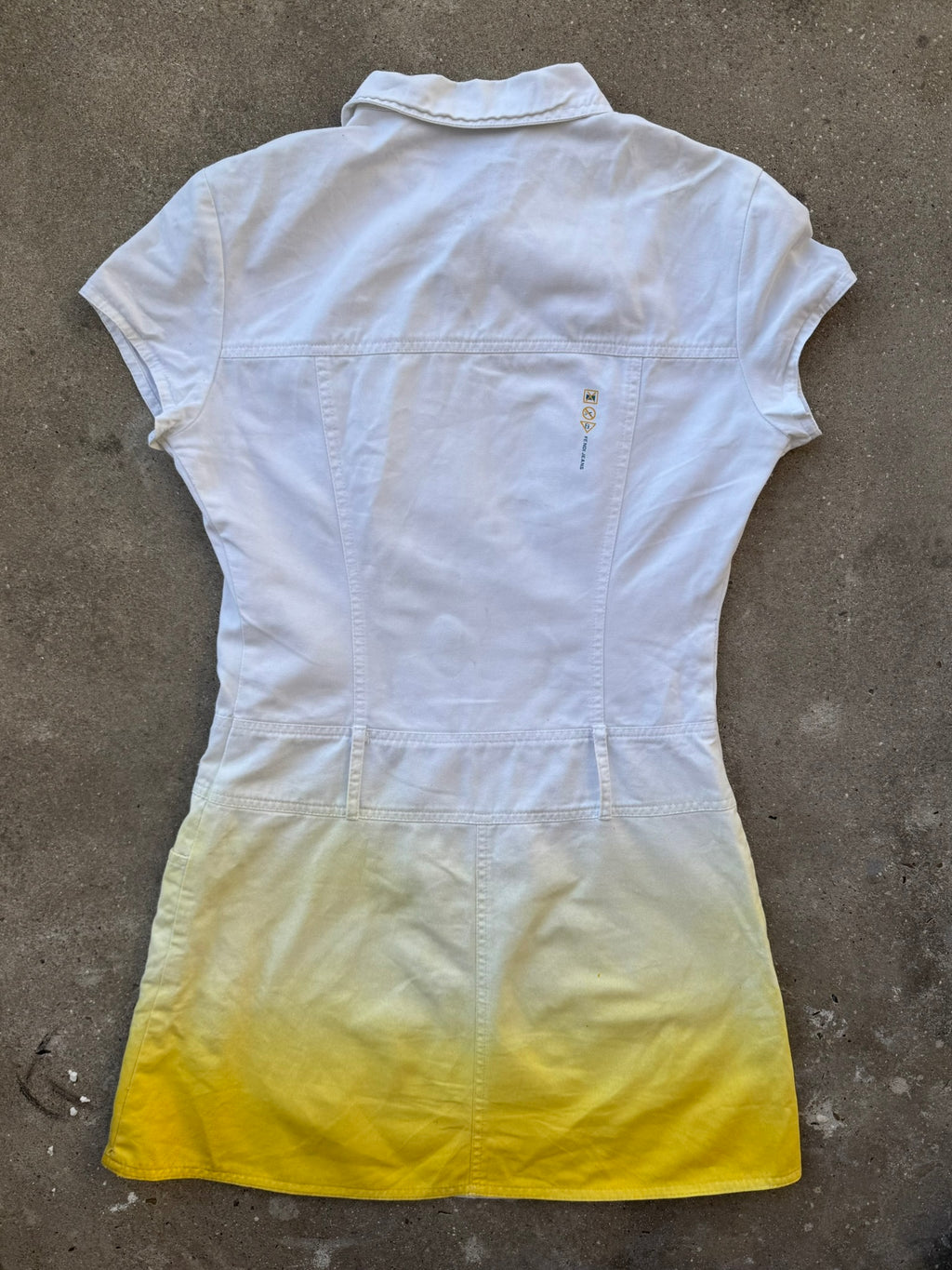 Fendi Cotton Mini Dress Color Gradient and Front Zip