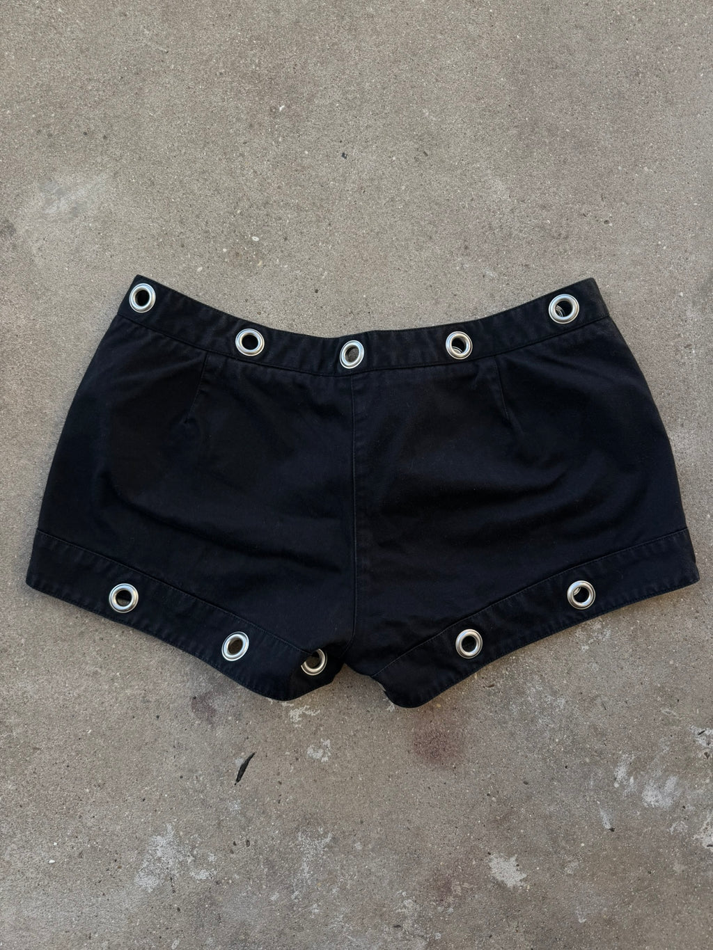 Dolce & Gabbana Cotton Mini Short with Metal Eyelets Details