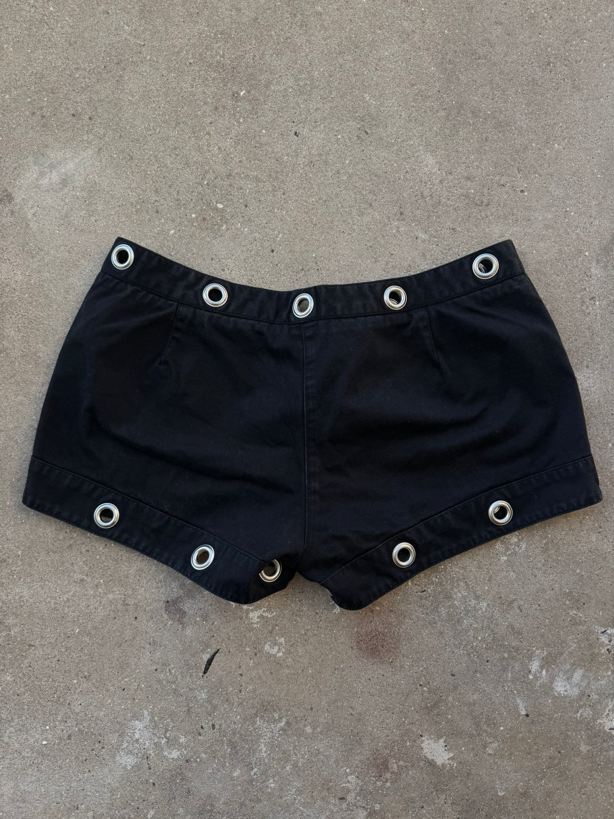 Dolce & Gabbana Cotton Mini Short with Metal Eyelets Details