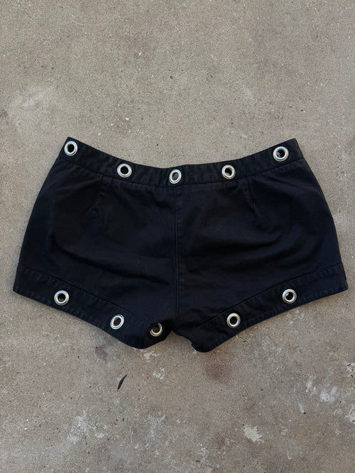 Dolce & Gabbana Cotton Mini Short with Metal Eyelets Details