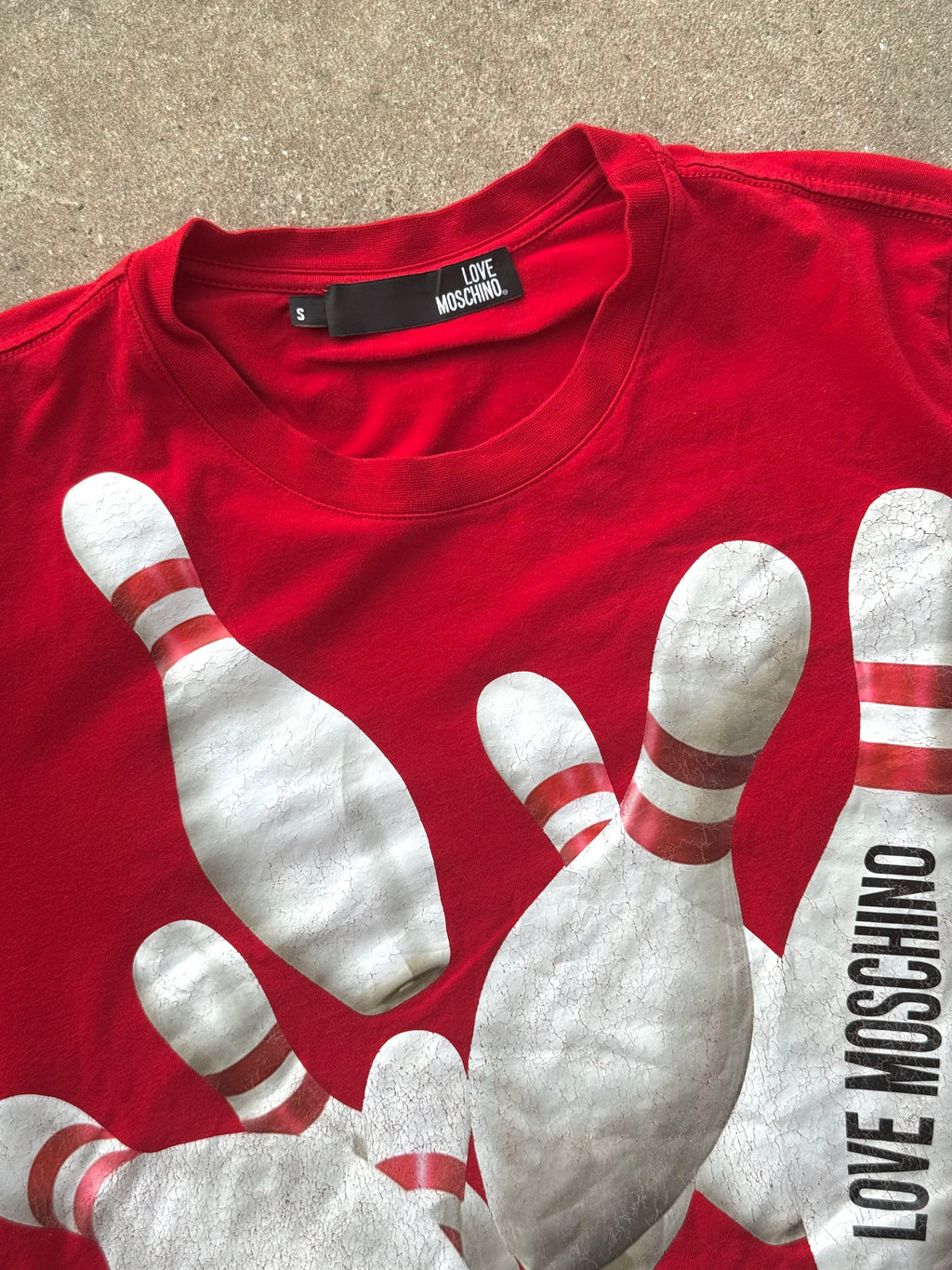 Love Moschino Cotton T-Shirt Bowling Scene