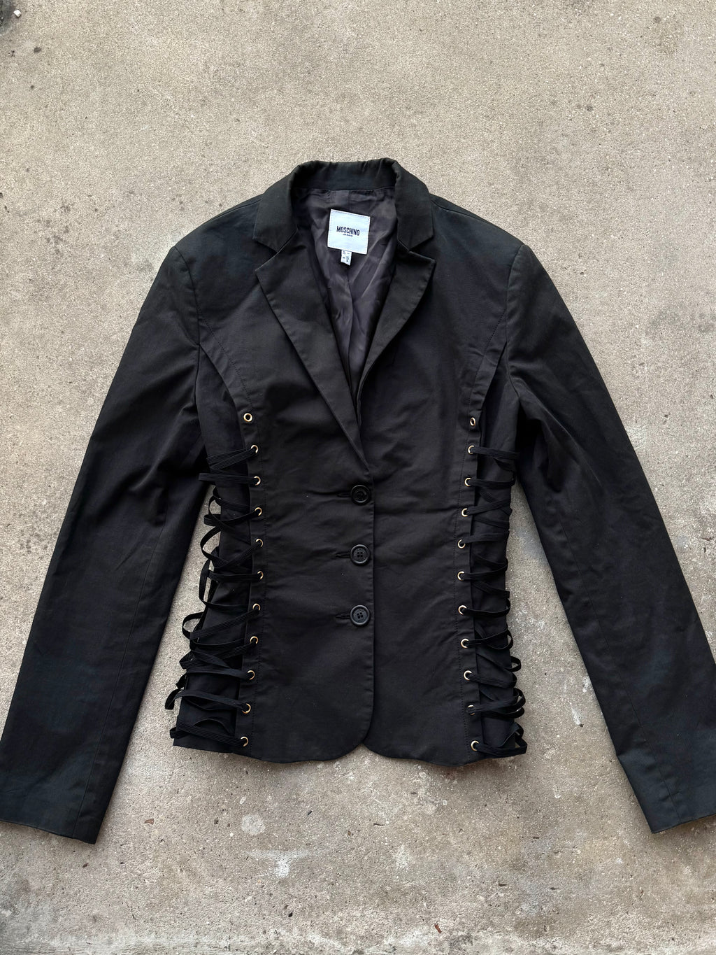 Moschino Blazer with Corset Lacing Drawstring