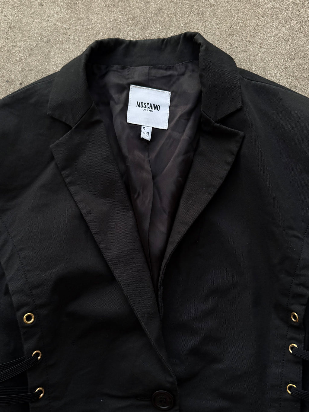 Moschino Blazer with Corset Lacing Drawstring