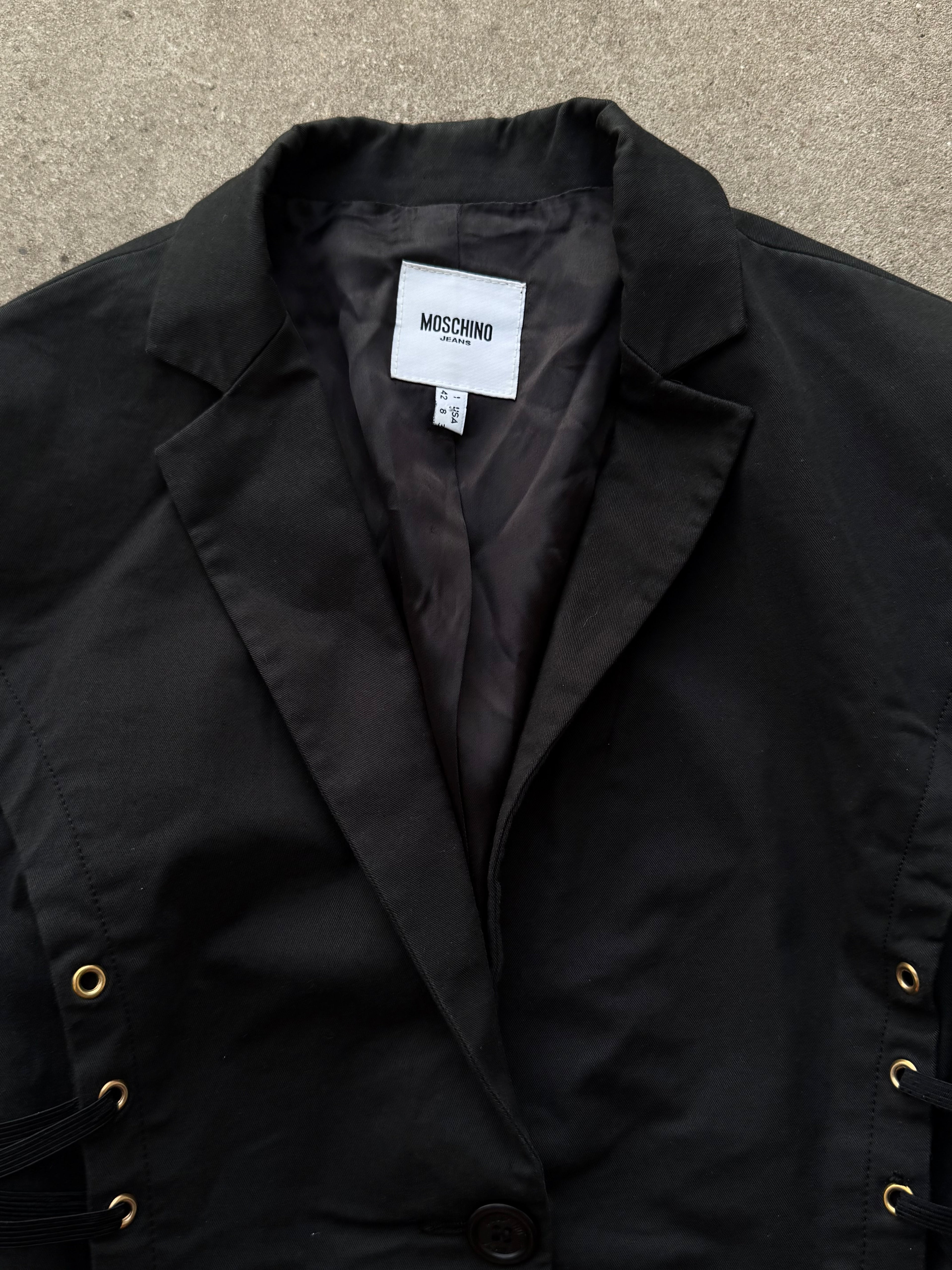 Moschino Blazer with Corset Lacing Drawstring