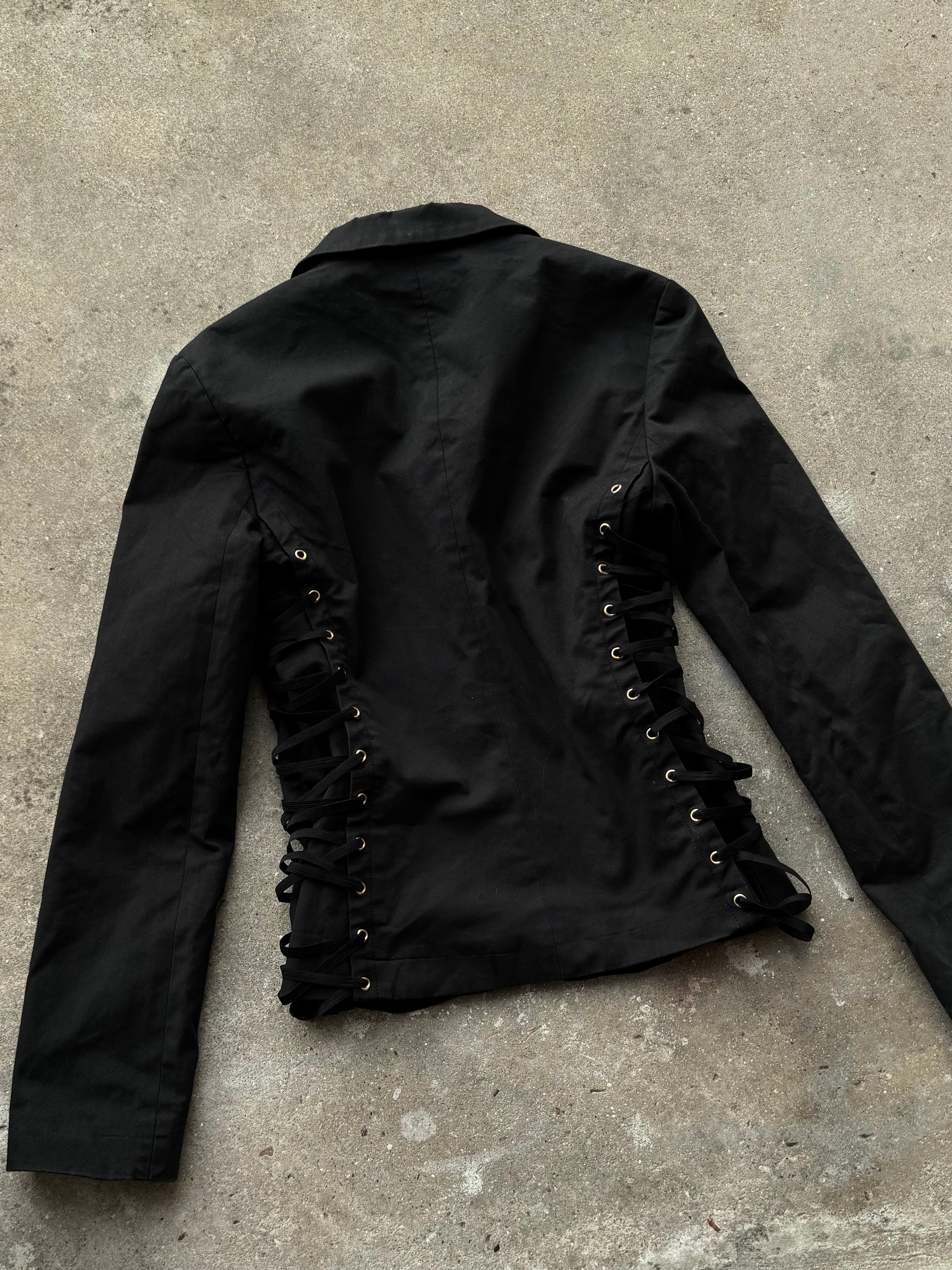 Moschino Blazer with Corset Lacing Drawstring
