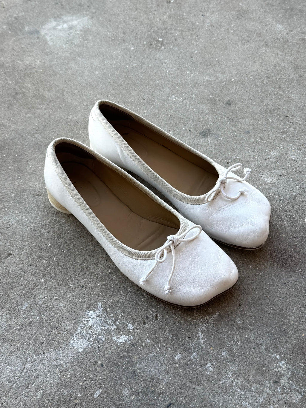 MM6 Maison Margiela Anatomic Leather Ballet Flats