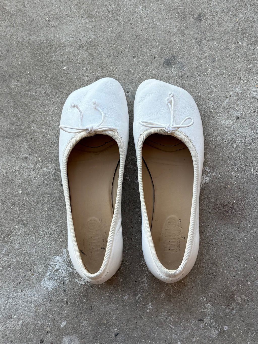 MM6 Maison Margiela Anatomic Leather Ballet Flats