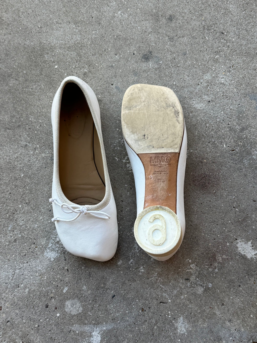 MM6 Maison Margiela Anatomic Leather Ballet Flats