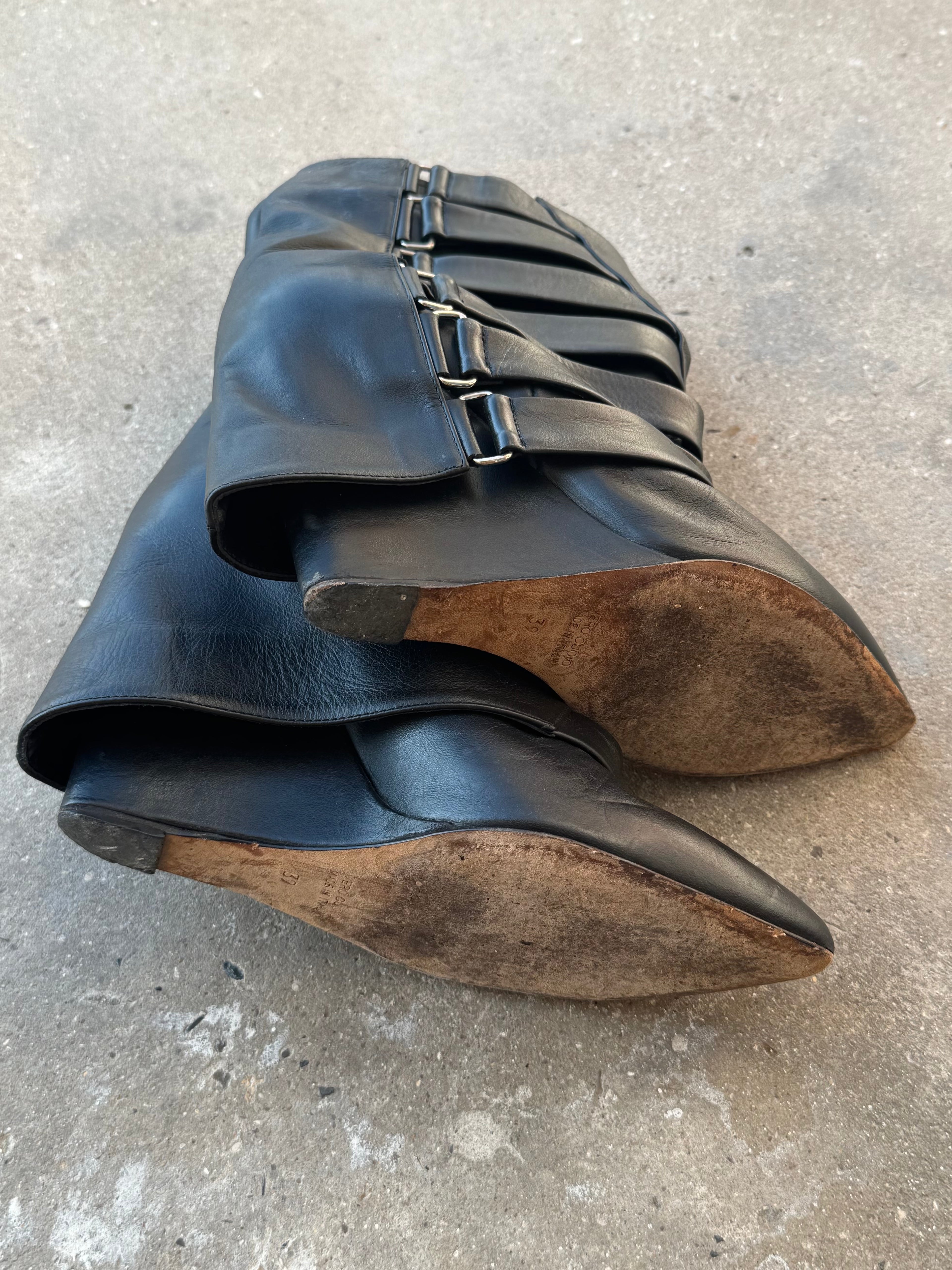 Hôtel Particulier Leather Heeled Ankles Boots