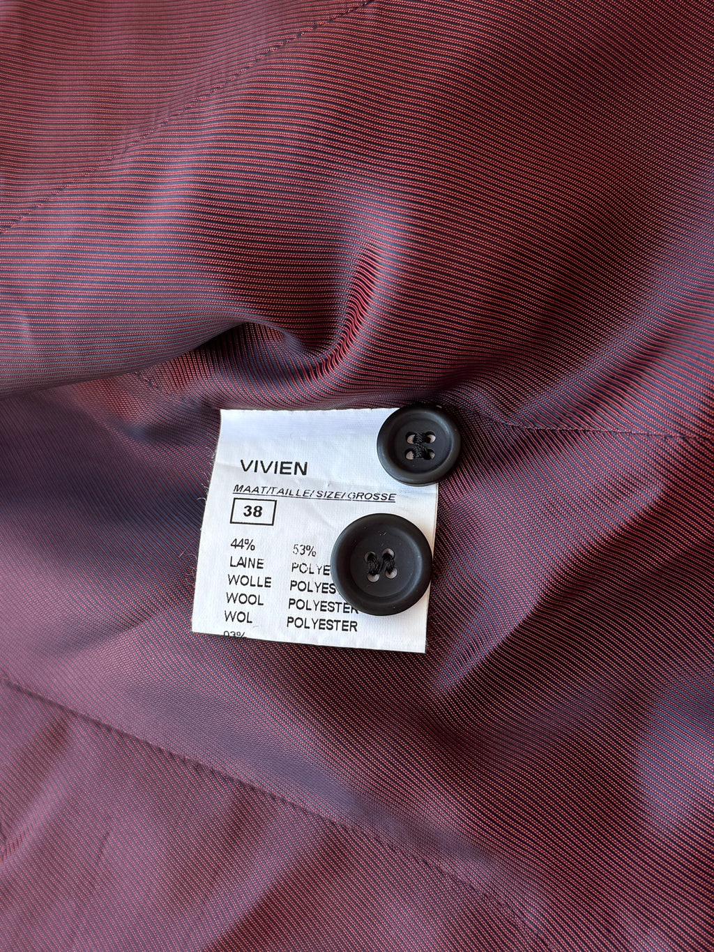 Vintage Officer Military-Inspired Black Wool Jacket