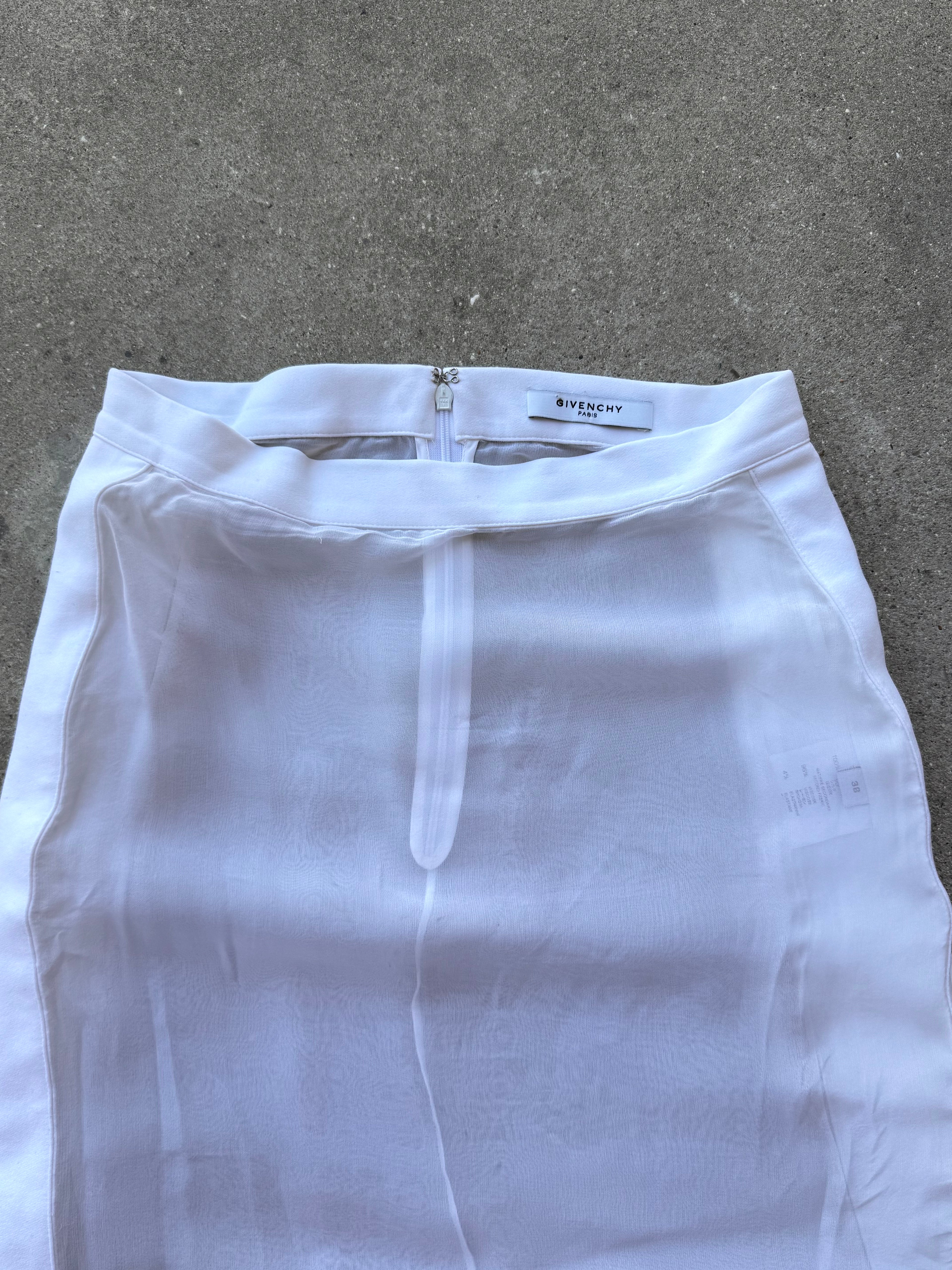 Givenchy Sheer Silk Pencil Skirt