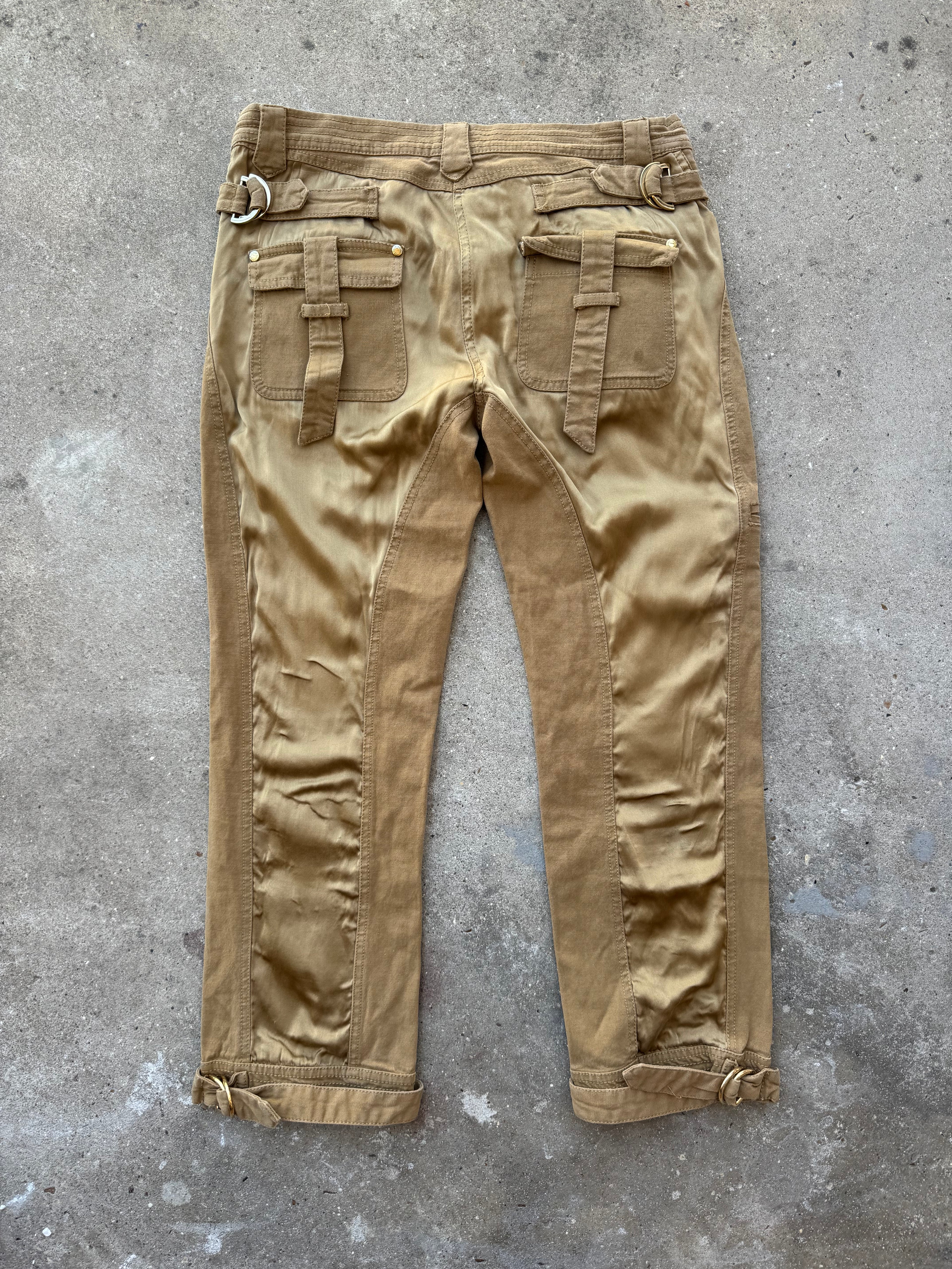 Roberto Cavalli Silk Utility Capri Pants