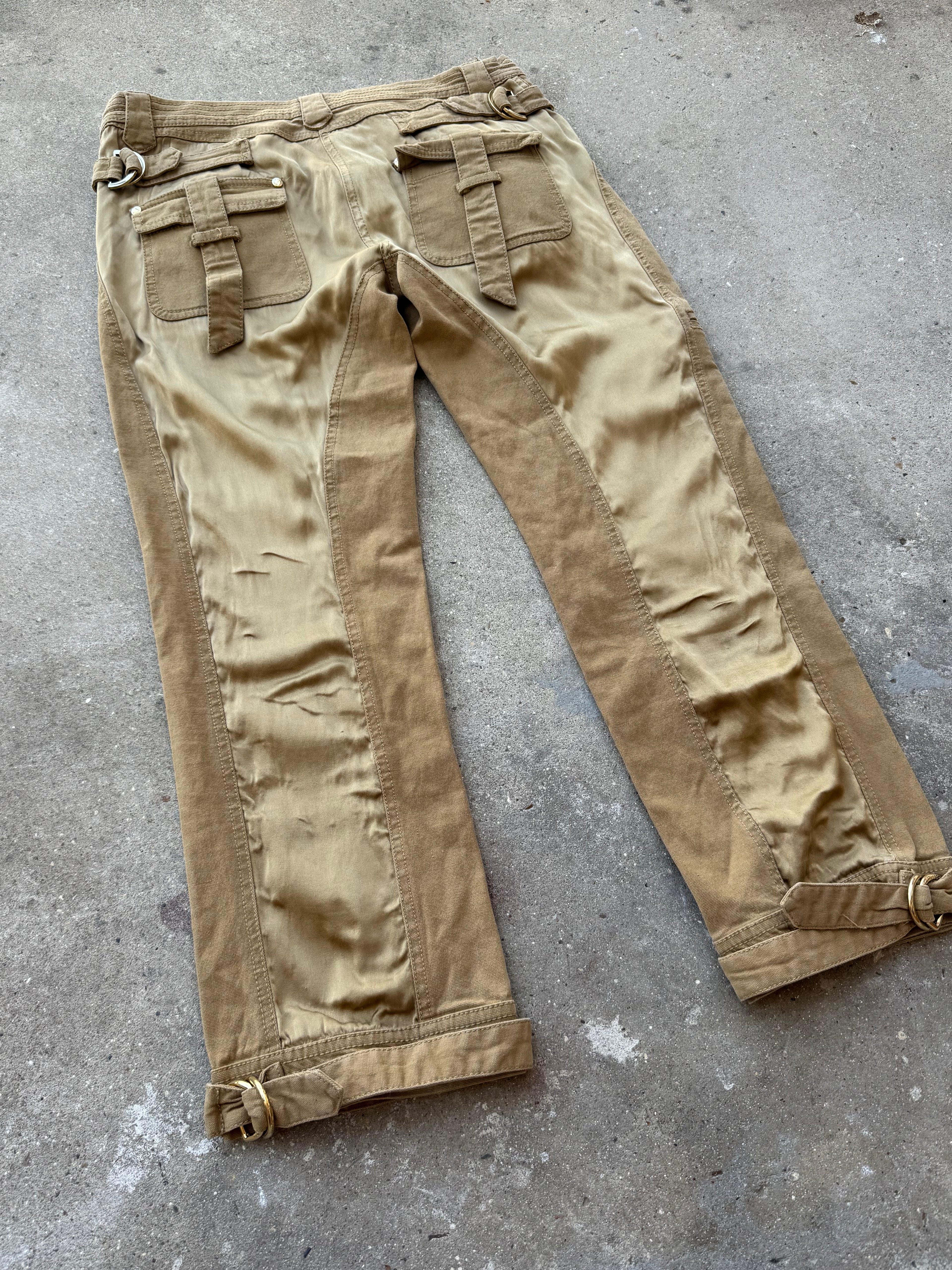 Roberto Cavalli Silk Utility Capri Pants