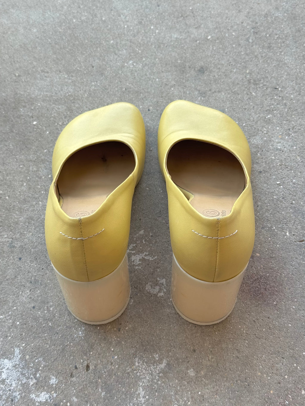 MM6 Maison Margiela Yellow Butter Anatomic Leather Escarpins
