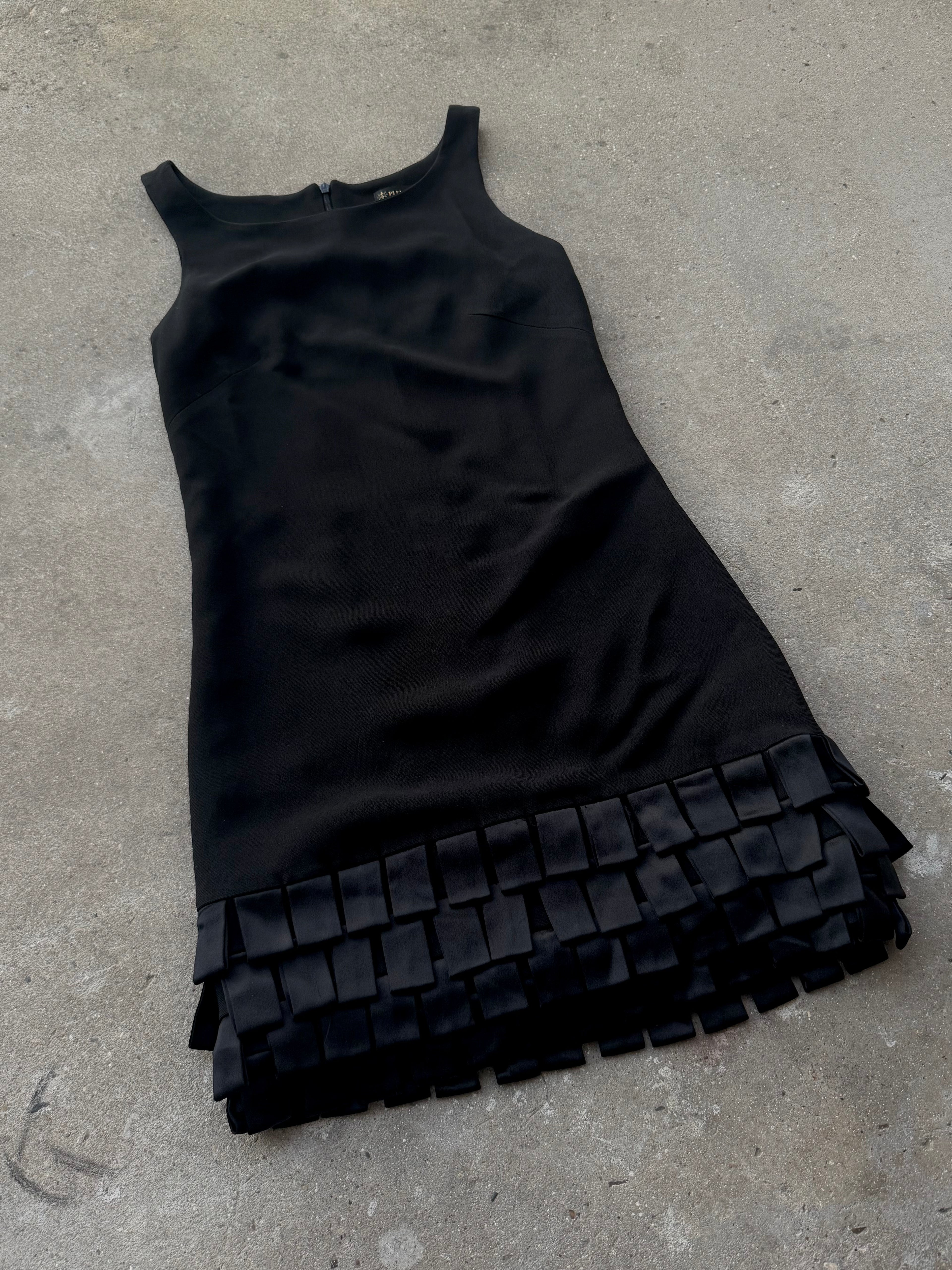 Plein Sud Textured Black Mini Dress
