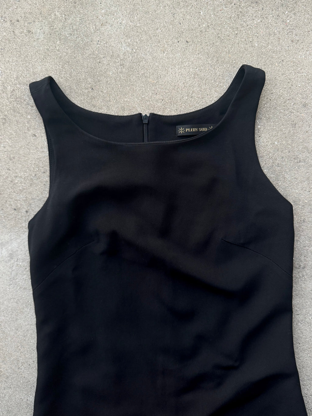 Plein Sud Textured Black Mini Dress