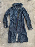FW2002 Plein Sud Asymmetrical Buttoned Long Denim Jacket