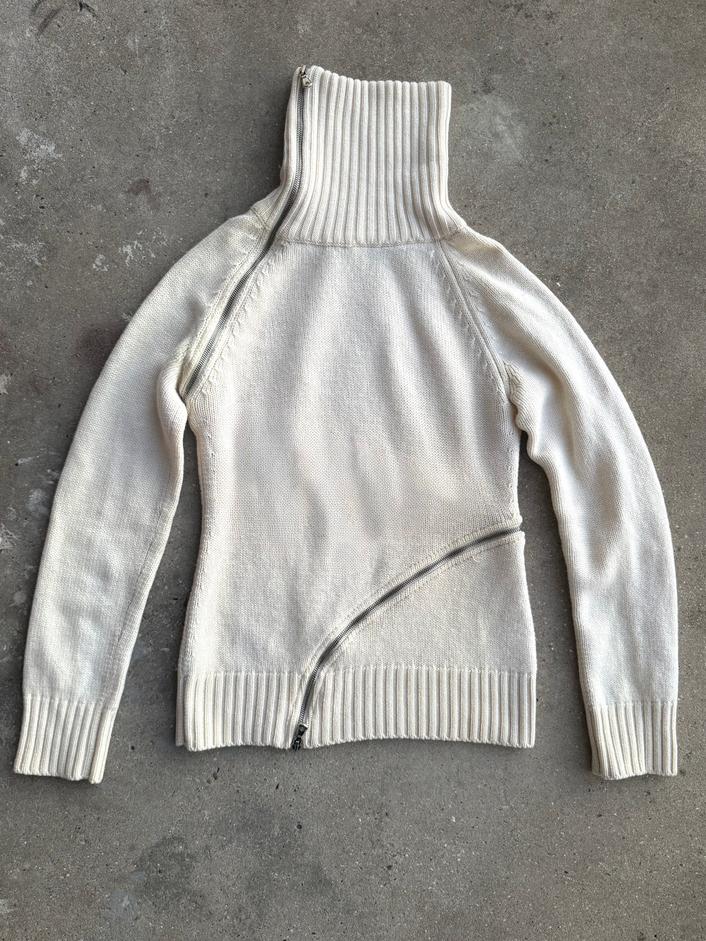 AW2003 Dolce & Gabbana Tornado Zip Turtleneck Beige