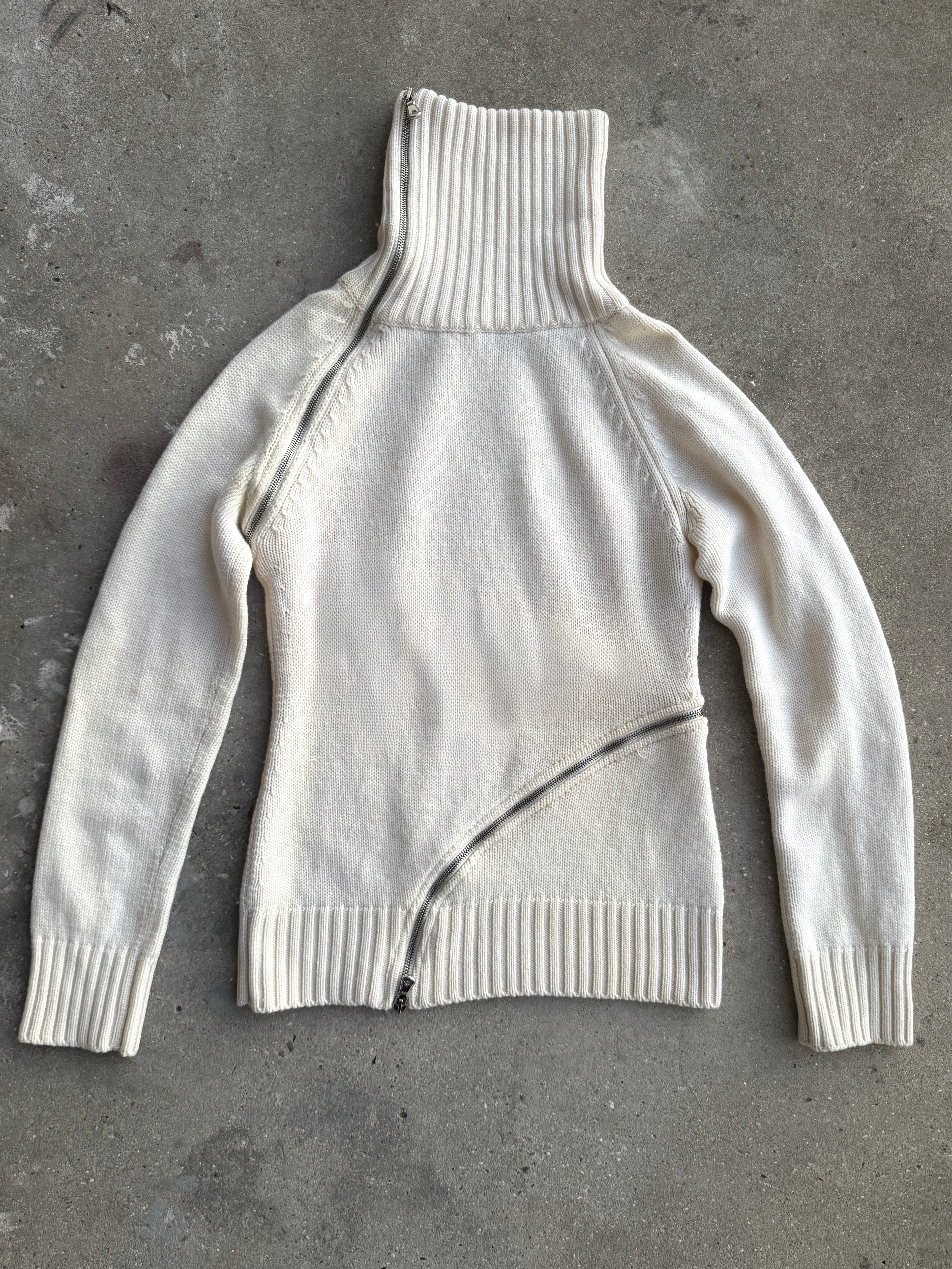 AW2003 Dolce & Gabbana Tornado Zip Turtleneck Beige