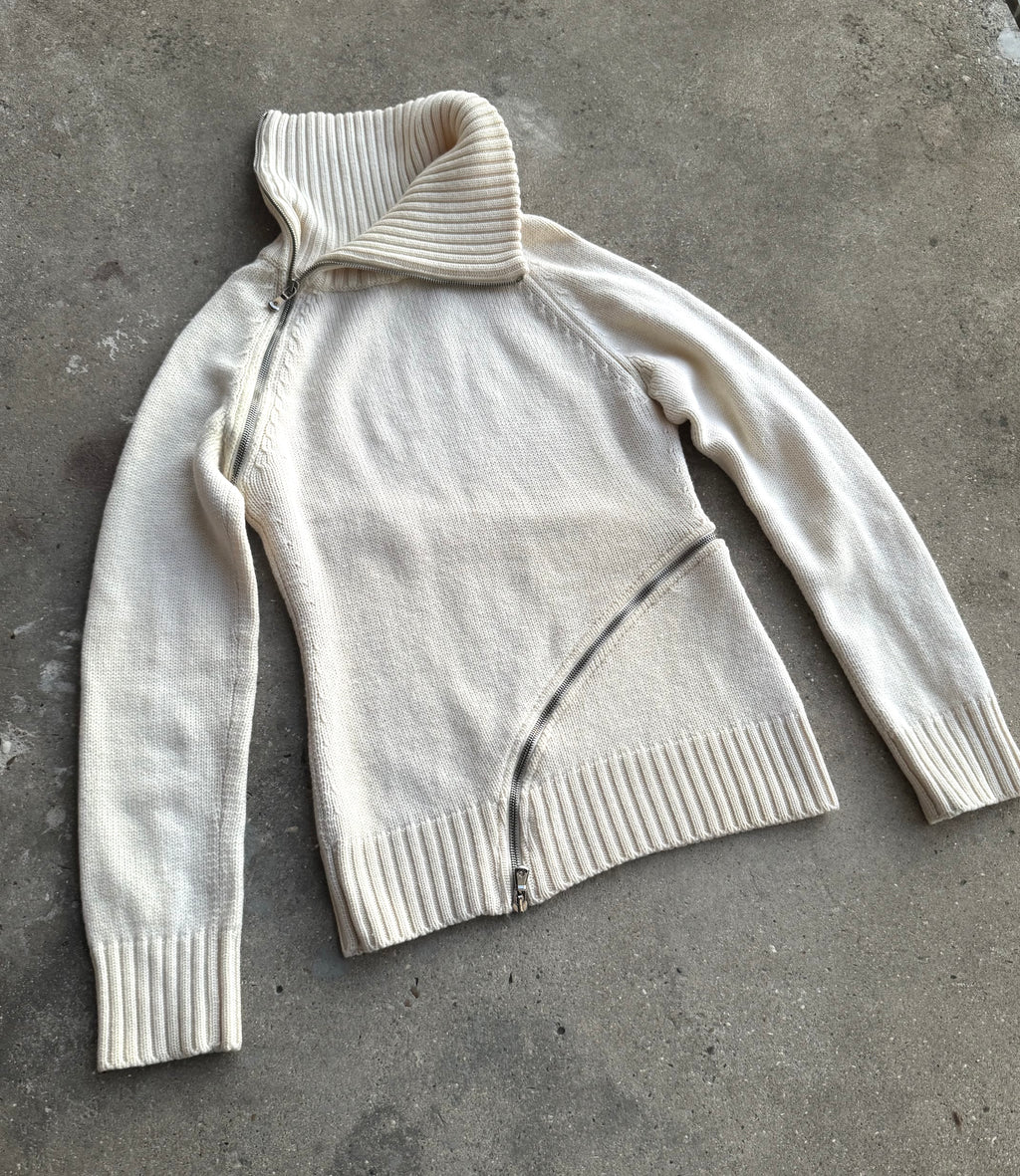 AW2003 Dolce & Gabbana Tornado Zip Turtleneck Beige
