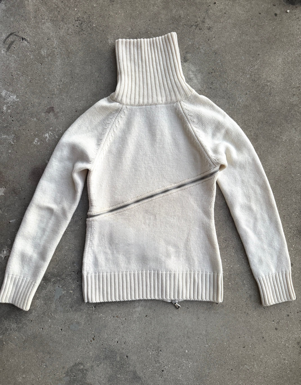 AW2003 Dolce & Gabbana Tornado Zip Turtleneck Beige