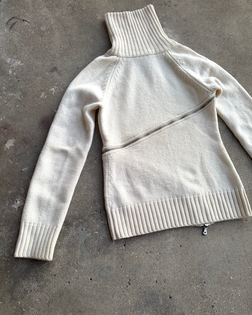 AW2003 Dolce & Gabbana Tornado Zip Turtleneck Beige