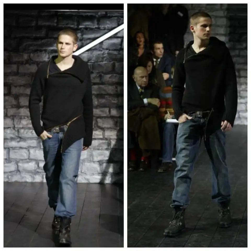 AW2003 Dolce & Gabbana Tornado Zip Turtleneck Beige