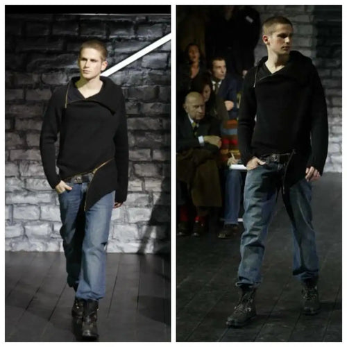 AW2003 Dolce & Gabbana Tornado Zip Turtleneck Beige