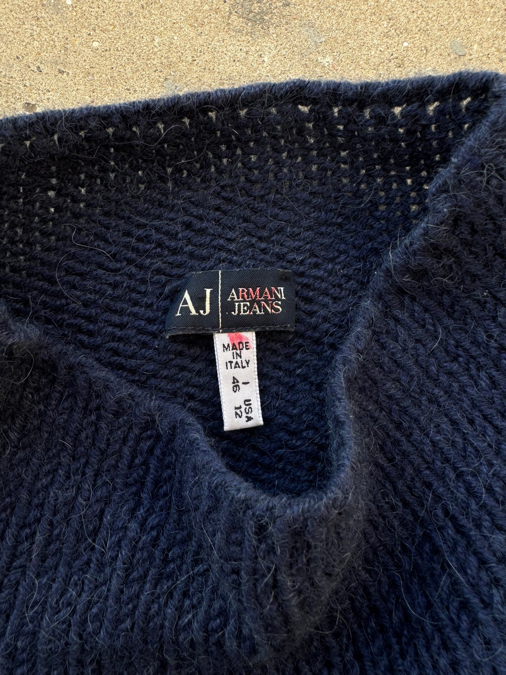Armani Fur-Trim Short Sleeve Pull