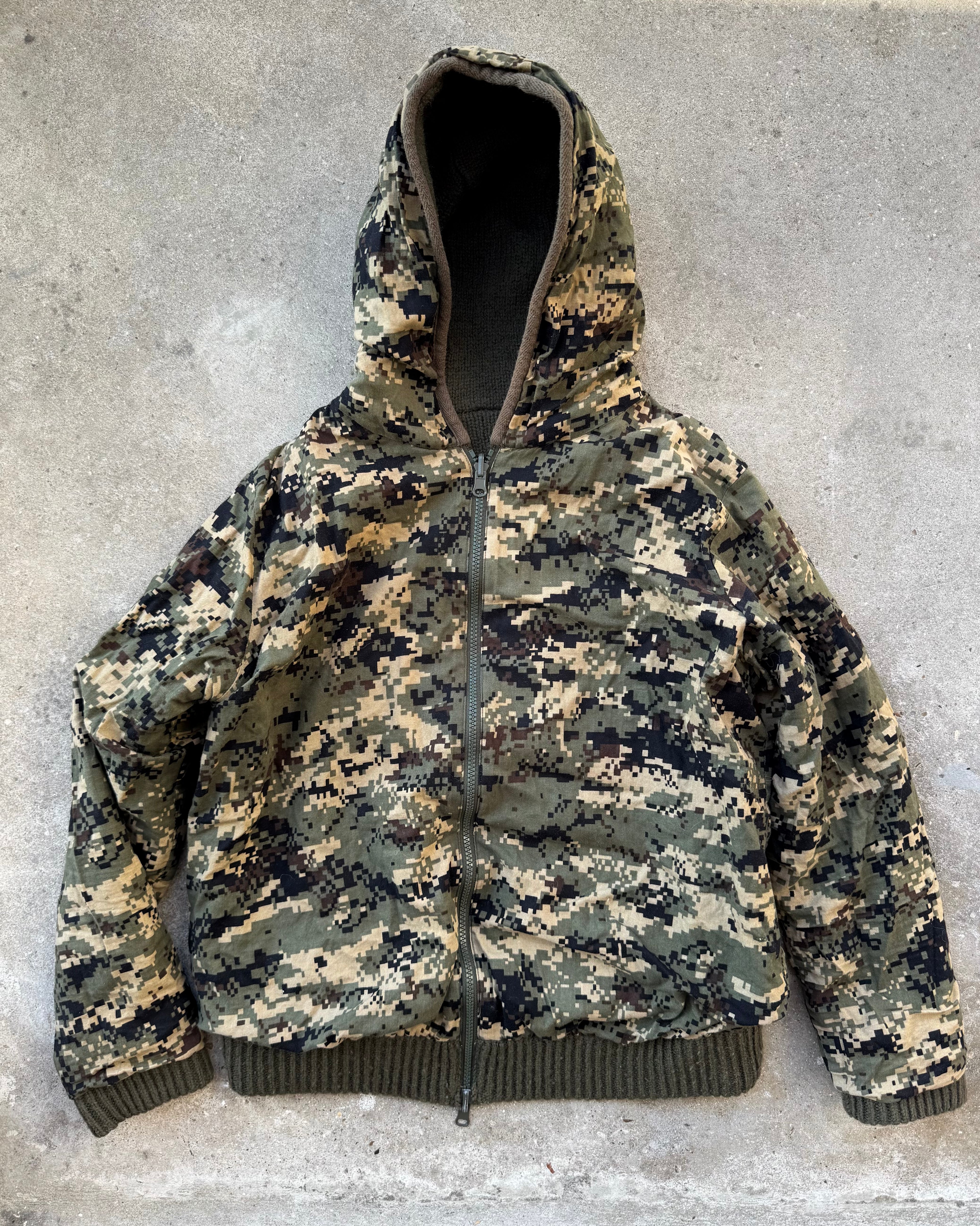 Vintage Reversible Military Wool Hoodie