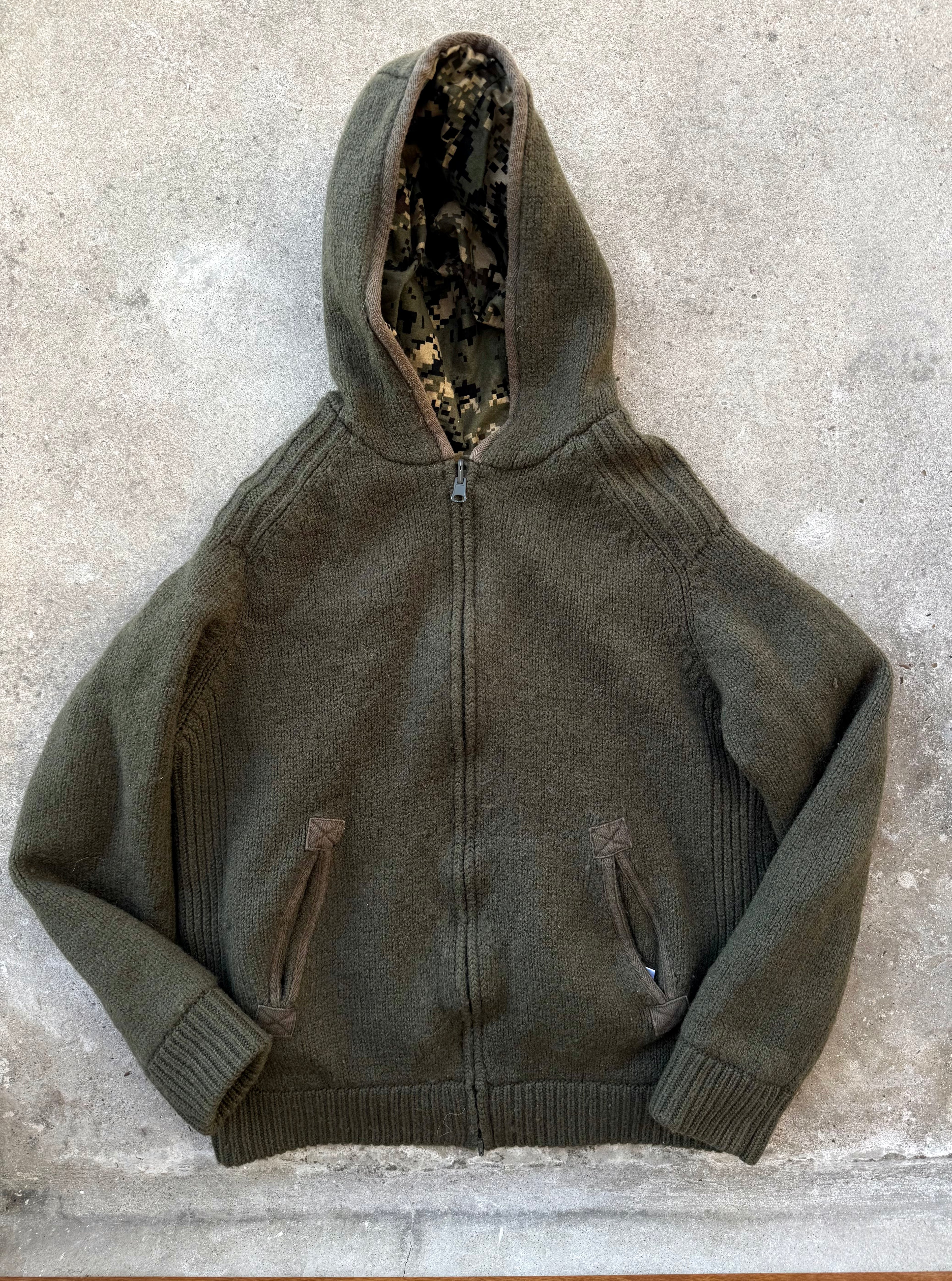 Vintage Reversible Military Wool Hoodie