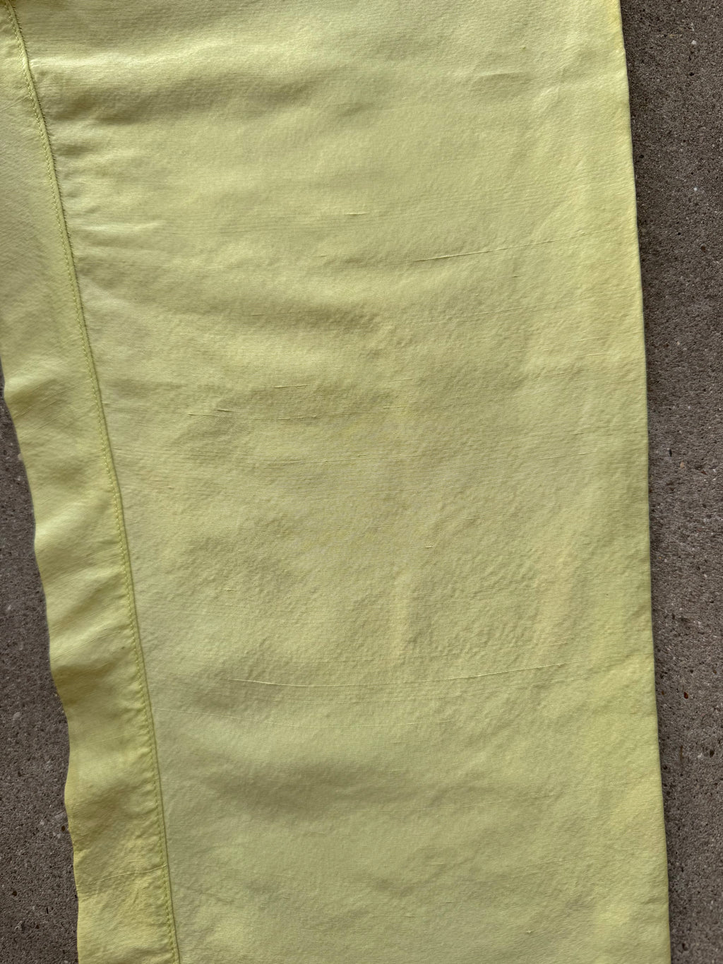 Vintage Butter Yellow Silk Capri Pants
