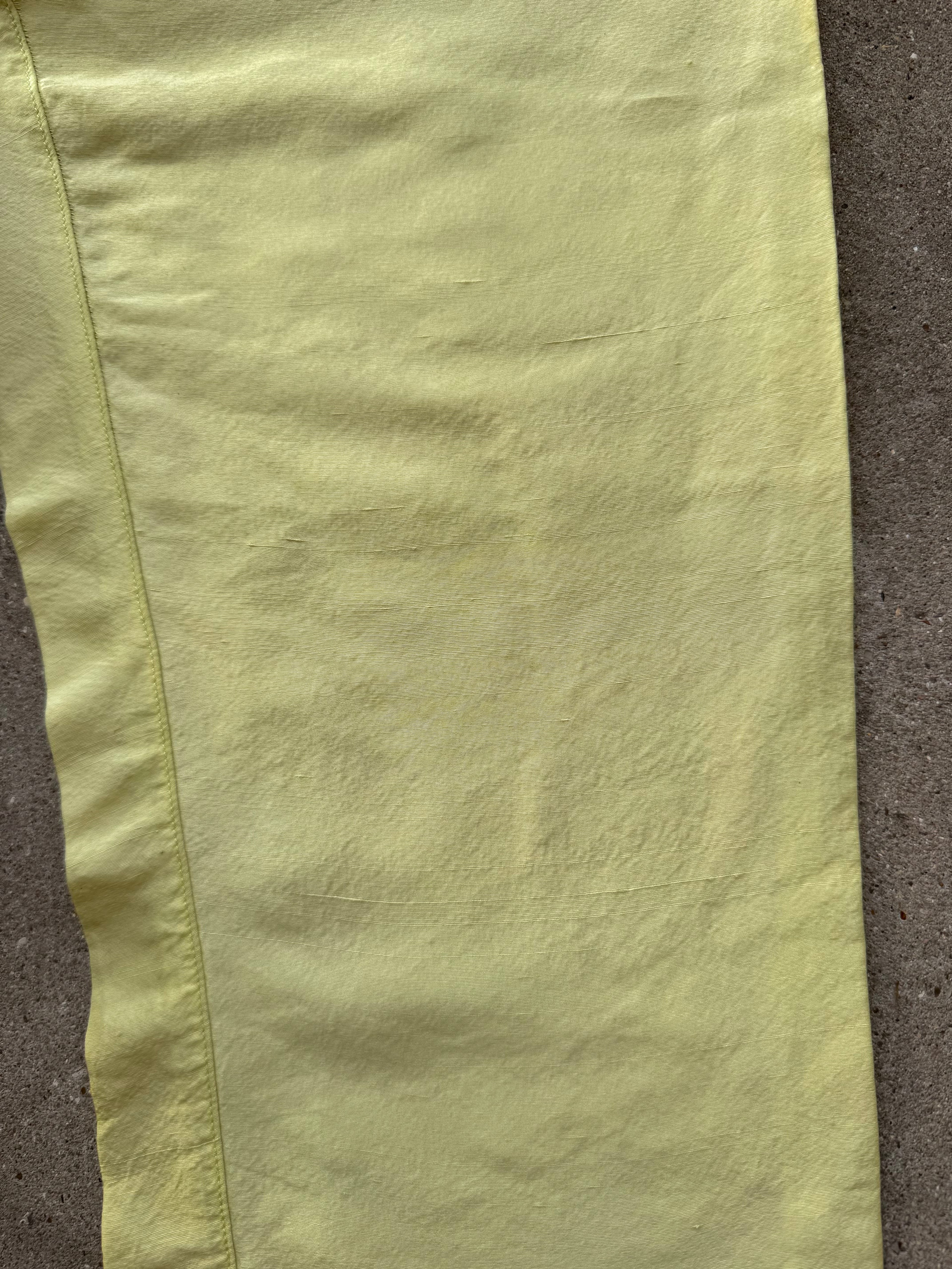 Vintage Butter Yellow Silk Capri Pants